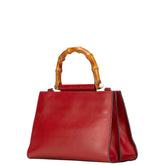グッチ バンブー ニムフェア ハンドバッグ ショルダーバッグ 2WAY 459076 レッド レザー レディース GUCCI 【中古】